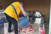 ضبط و معدوم سازی  لاشه گوسفندی  کشتار غیر مجاز در شهرستان ملکان