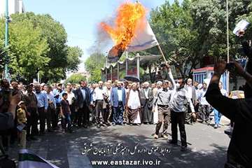 حضور پرشور همکاران اداره کل آذربایجان شرقی در راهپیمایی روز قدس 95