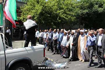 حضور پرشور همکاران اداره کل آذربایجان شرقی در راهپیمایی روز قدس 95