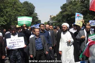 حضور پرشور همکاران اداره کل آذربایجان شرقی در راهپیمایی روز قدس 94