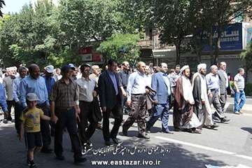 حضور پرشور همکاران اداره کل آذربایجان شرقی در راهپیمایی روز قدس 95