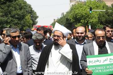 حضور پرشور همکاران اداره کل آذربایجان شرقی در راهپیمایی روز قدس 94