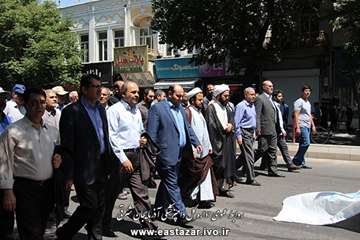 حضور پرشور همکاران اداره کل آذربایجان شرقی در راهپیمایی روز قدس 95